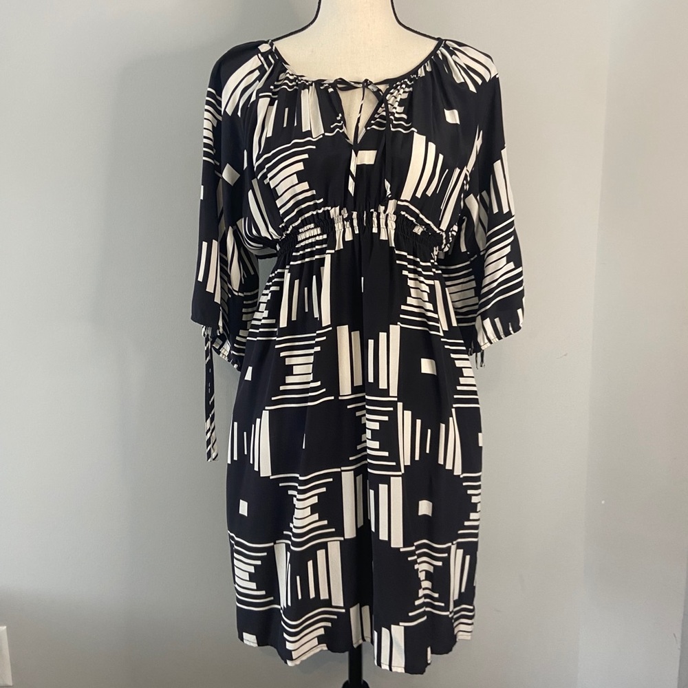 Yumi Kim geometric print silk dress L